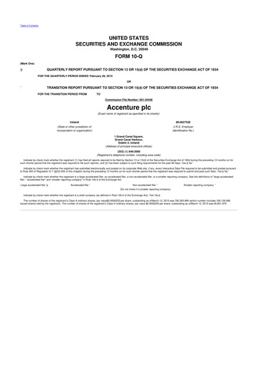 Thumbnail Accenture 10-Q Quarterly Report FY2015 