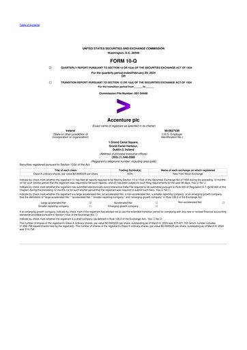 Thumbnail Accenture 10-Q Quarterly Report FY2024 