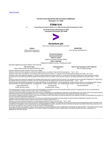 Thumbnail Accenture 10-K Annual Report 2025