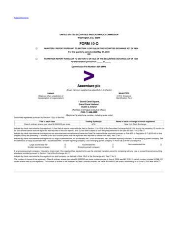 Thumbnail Accenture 10-Q Quarterly Report FY2026 