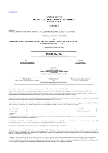 Thumbnail Dropbox 10-K Annual Report 2021