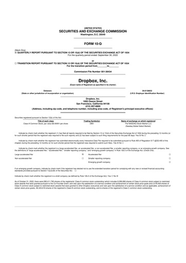 Thumbnail Dropbox 10-Q Quarterly Report FY2022 