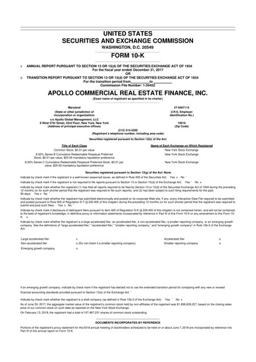 Thumbnail Apollo Commercial Real Estate Finance 10-K Annual Report 2017