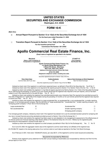 Thumbnail Apollo Commercial Real Estate Finance 10-K Annual Report 2020