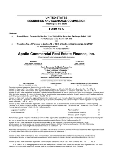 Thumbnail Apollo Commercial Real Estate Finance 10-K Annual Report 2023
