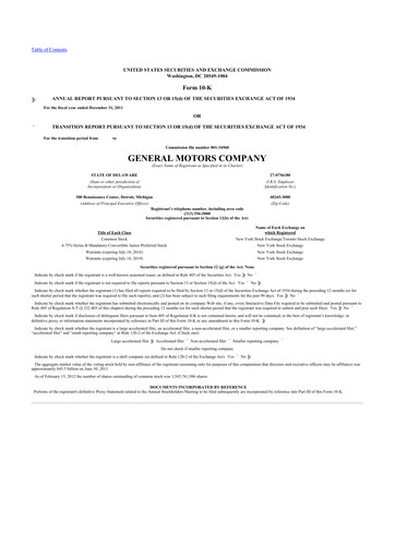 Thumbnail General Motors 10-K Annual Report 2011