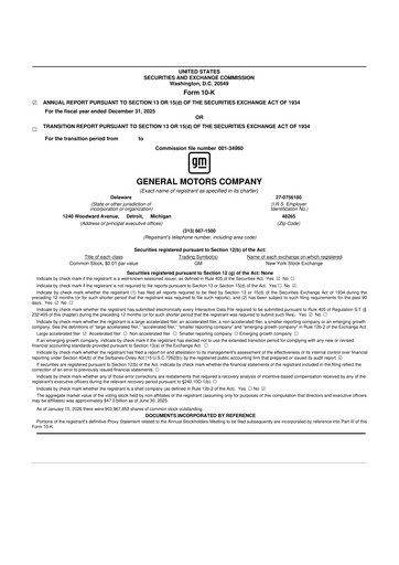 Thumbnail General Motors 10-K Annual Report 2025