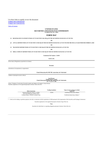 Thumbnail VEON 20-F Annual Report 2020