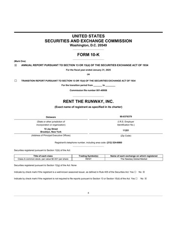 Thumbnail Rent the Runway 10-K Annual Report 2024