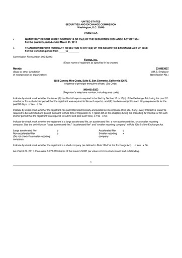 Thumbnail Power Solutions International 10-Q Quarterly Report FY2011-04-28 