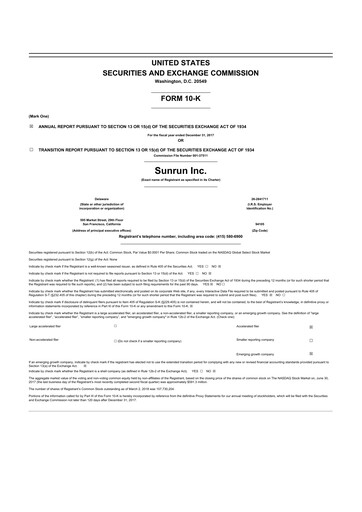 Thumbnail Sunrun
 10-K Annual Report 2017