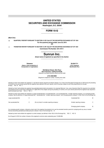 Thumbnail Sunrun
 10-Q Quarterly Report FY2018 