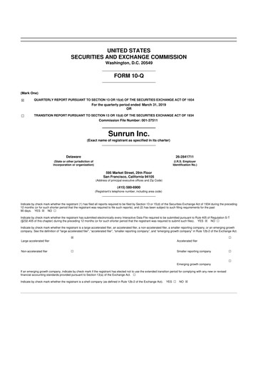 Thumbnail Sunrun
 10-Q Quarterly Report FY2019 