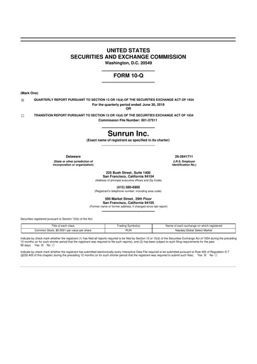 Thumbnail Sunrun
 10-Q Quarterly Report FY2019 