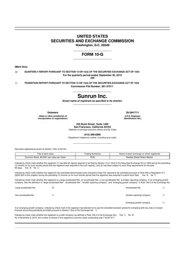 Thumbnail Sunrun
 10-Q Quarterly Report FY2019 