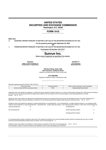 Thumbnail Sunrun
 10-Q Quarterly Report FY2020 
