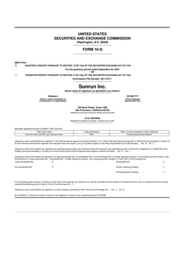 Thumbnail Sunrun
 10-Q Quarterly Report FY2023 