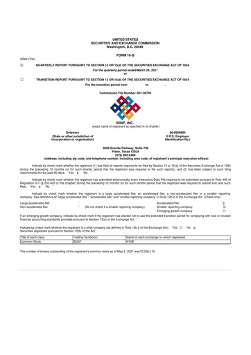 Thumbnail BG Staffing
 10-Q Quarterly Report FY2021 