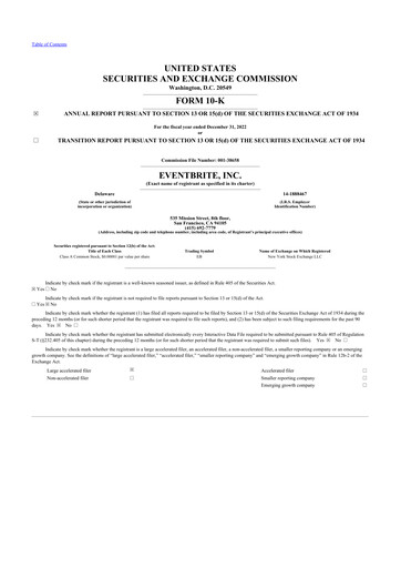 Thumbnail Eventbrite 10-K Annual Report 2022