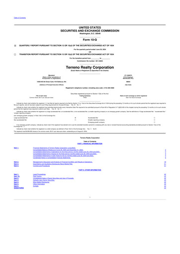 Vorschaubild Terreno Realty
 10-Q Quartalsbericht 2024 