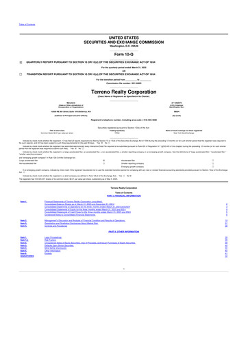 Vorschaubild Terreno Realty
 10-Q Quartalsbericht 2025 