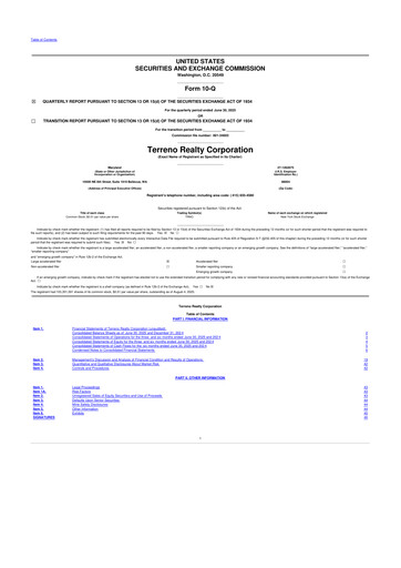 Vorschaubild Terreno Realty
 10-Q Quartalsbericht 2025 