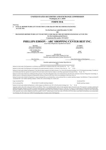 Vorschaubild Phillips Edison & Company 10-K Jahresbericht 