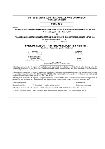 Thumbnail Phillips Edison & Company 10-Q Quarterly Report FY2013 