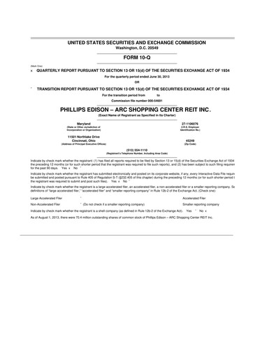 Thumbnail Phillips Edison & Company 10-Q Quarterly Report FY2013 