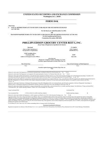 Vorschaubild Phillips Edison & Company 10-K Jahresbericht 2014