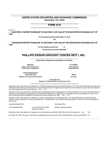 Thumbnail Phillips Edison & Company 10-Q Quarterly Report FY2015 