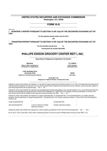Thumbnail Phillips Edison & Company 10-Q Quarterly Report FY2015 