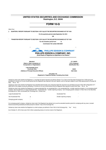Thumbnail Phillips Edison & Company 10-Q Quarterly Report FY2018 