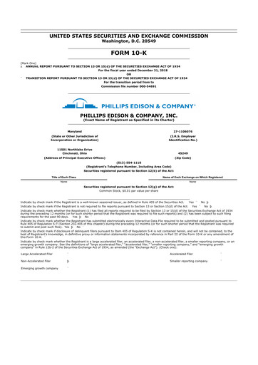 Vorschaubild Phillips Edison & Company 10-K Jahresbericht 2018