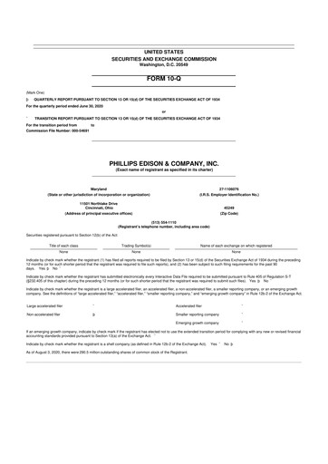 Thumbnail Phillips Edison & Company 10-Q Quarterly Report FY2020 