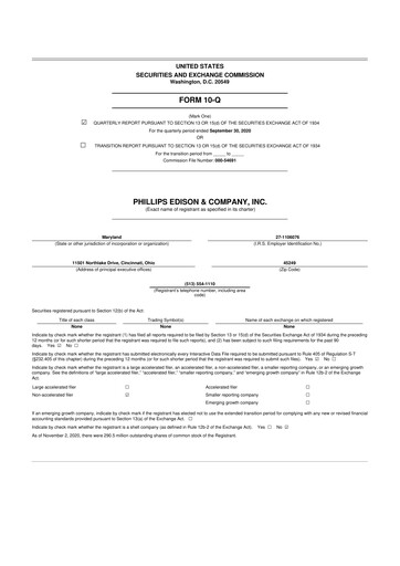 Thumbnail Phillips Edison & Company 10-Q Quarterly Report FY2020 