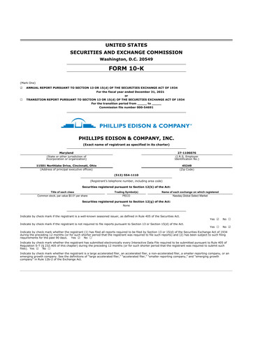 Vorschaubild Phillips Edison & Company 10-K Jahresbericht 2021