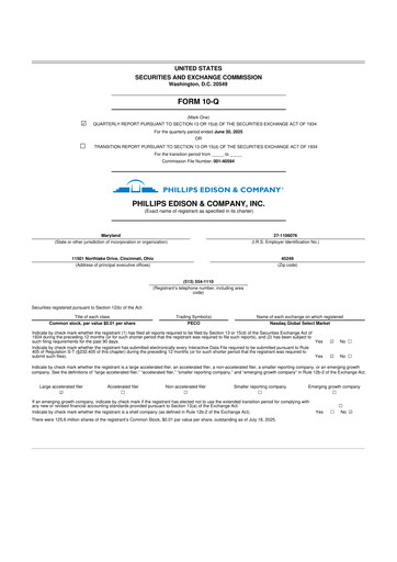 Thumbnail Phillips Edison & Company 10-Q Quarterly Report FY2025 