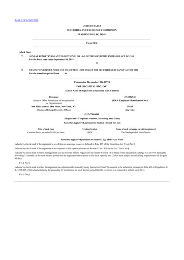 Thumbnail Golub Capital 10-K Annual Report 