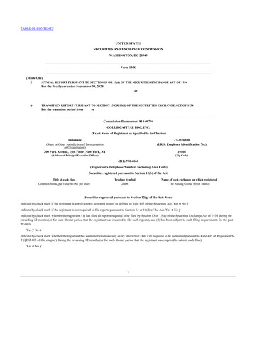 Thumbnail Golub Capital 10-K Annual Report 