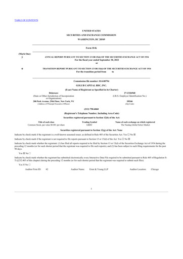 Thumbnail Golub Capital 10-K Annual Report 2022