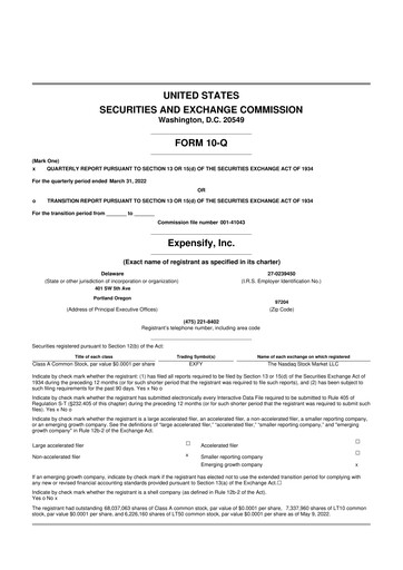 Thumbnail Expensify 10-Q Quarterly Report FY2022 