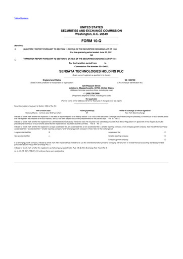 Thumbnail Sensata Technologies
 10-Q Quarterly Report FY2021 