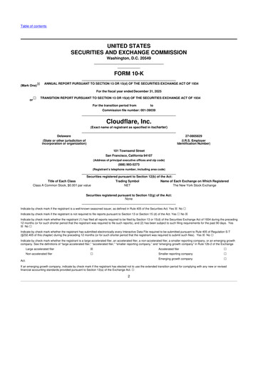 Thumbnail Cloudflare 10-K Annual Report 2025