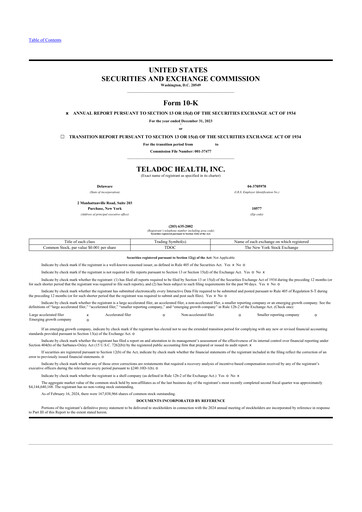 Thumbnail Teladoc Health
 10-K Annual Report 2023