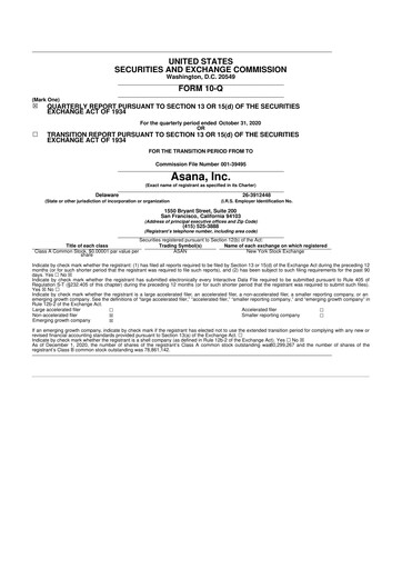 Thumbnail Asana 10-Q Quarterly Report FY2021 