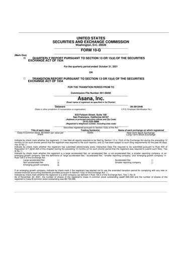 Thumbnail Asana 10-Q Quarterly Report FY2022 