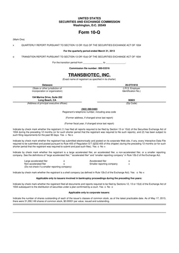 Thumbnail SOBR Safe 10-Q Quarterly Report FY2013 