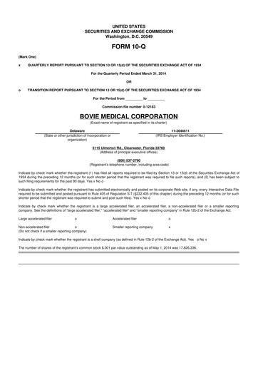Thumbnail Apyx Medical 10-Q Quarterly Report FY2014 