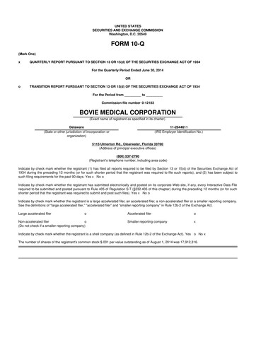 Thumbnail Apyx Medical 10-Q Quarterly Report FY2014 
